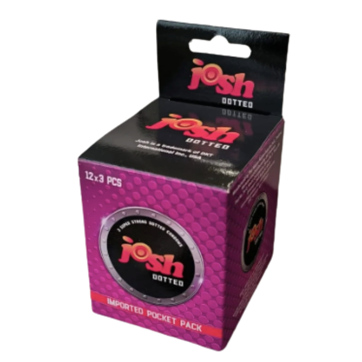 Josh Dotted Condoms – 36-Pack | Intense Pleasure | Dispenser Compatible