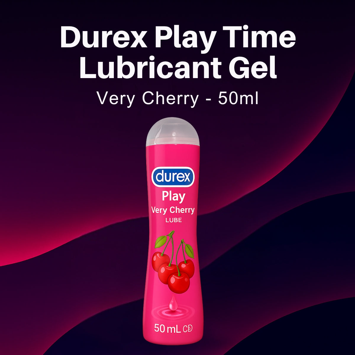 Durex Play Very Cherry Lubricant Gel – 50ml Flavored Water-Based Intimate Lube