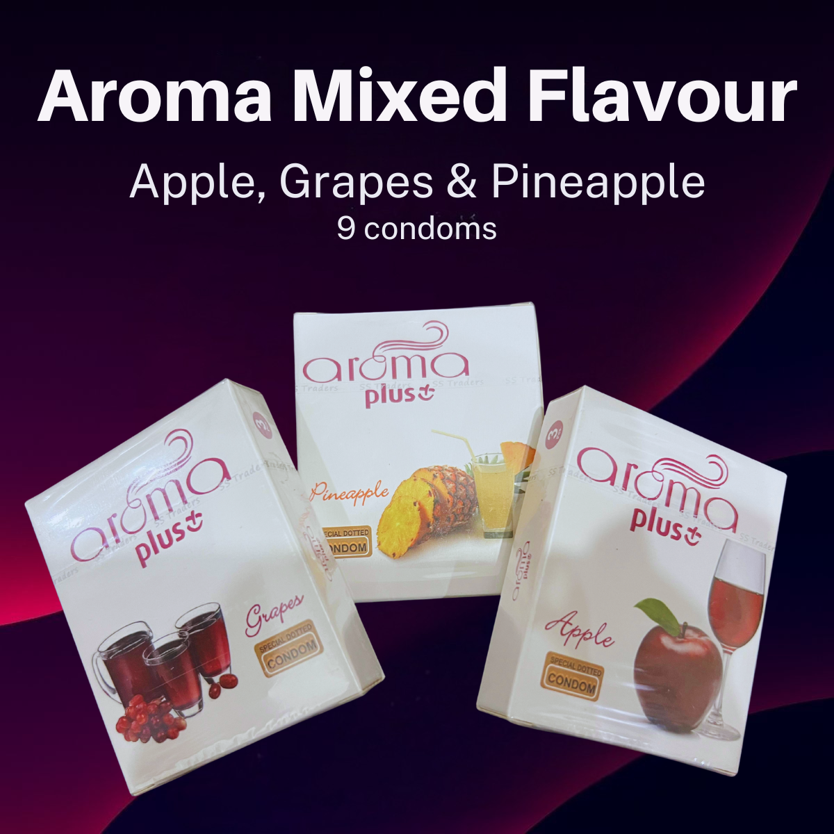 Aroma Mixed Flavoured Condoms β 9-Pack | Variety of Exciting Flavours