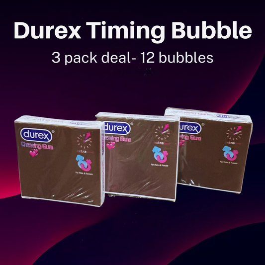 Durex Timing Bubble – 3 Pack Deal (12 Bubbles) | Delay Support for Men & Women