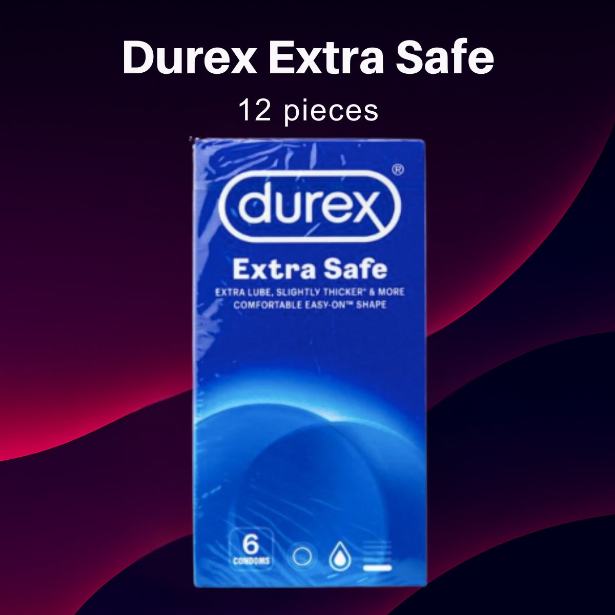 Durex Extra Safe – 12 Pieces | Thicker Protection with Extra Lubrication