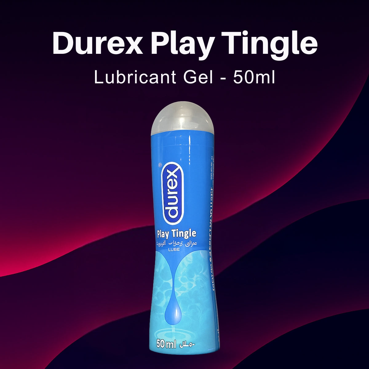 Durex Play Tingle Lubricant Gel – 50ml Blue Bottle | Tingling Water-Based Intimate Lube