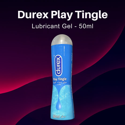 Durex Play Tingle Lubricant Gel – 50ml Blue Bottle | Tingling Water-Based Intimate Lube
