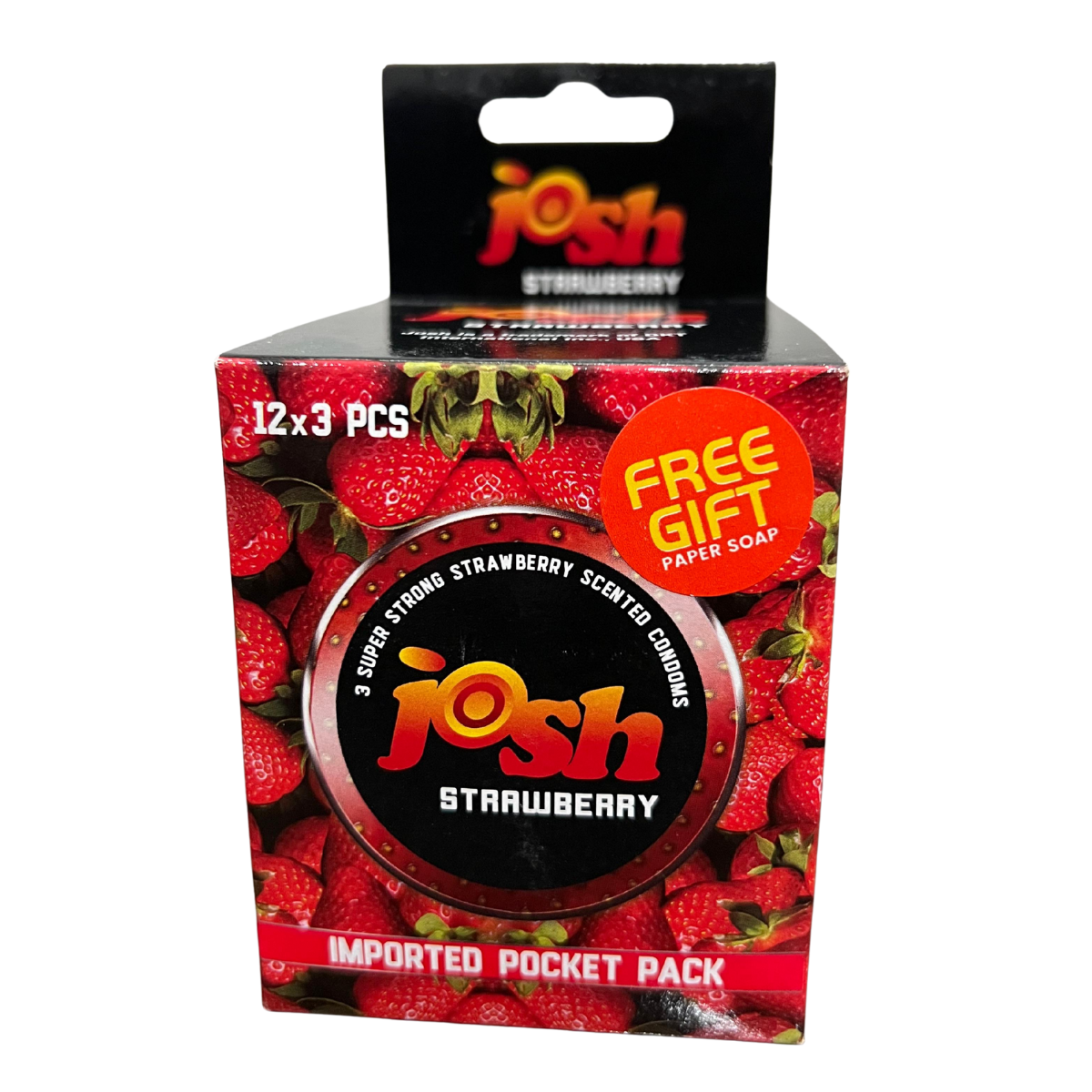 Josh Strawberry Flavoured Condoms – 36-Pack | Sweet & Safe