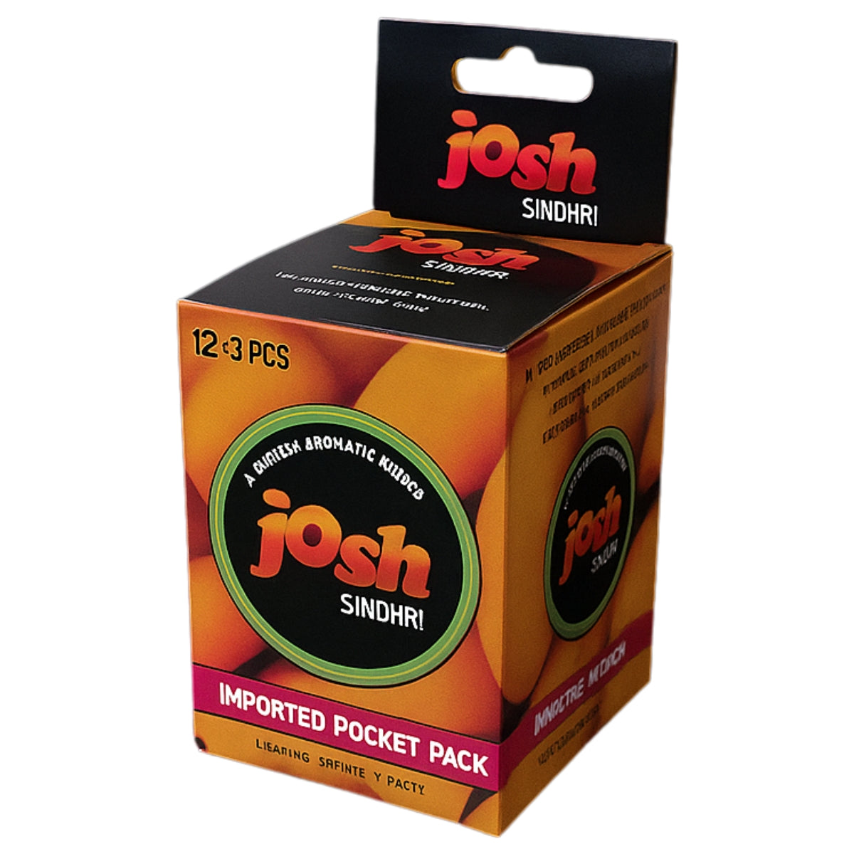 Josh Mango Flavored Condoms – 36 Pieces (Sindhri Aroma Pocket Pack, 12×3)