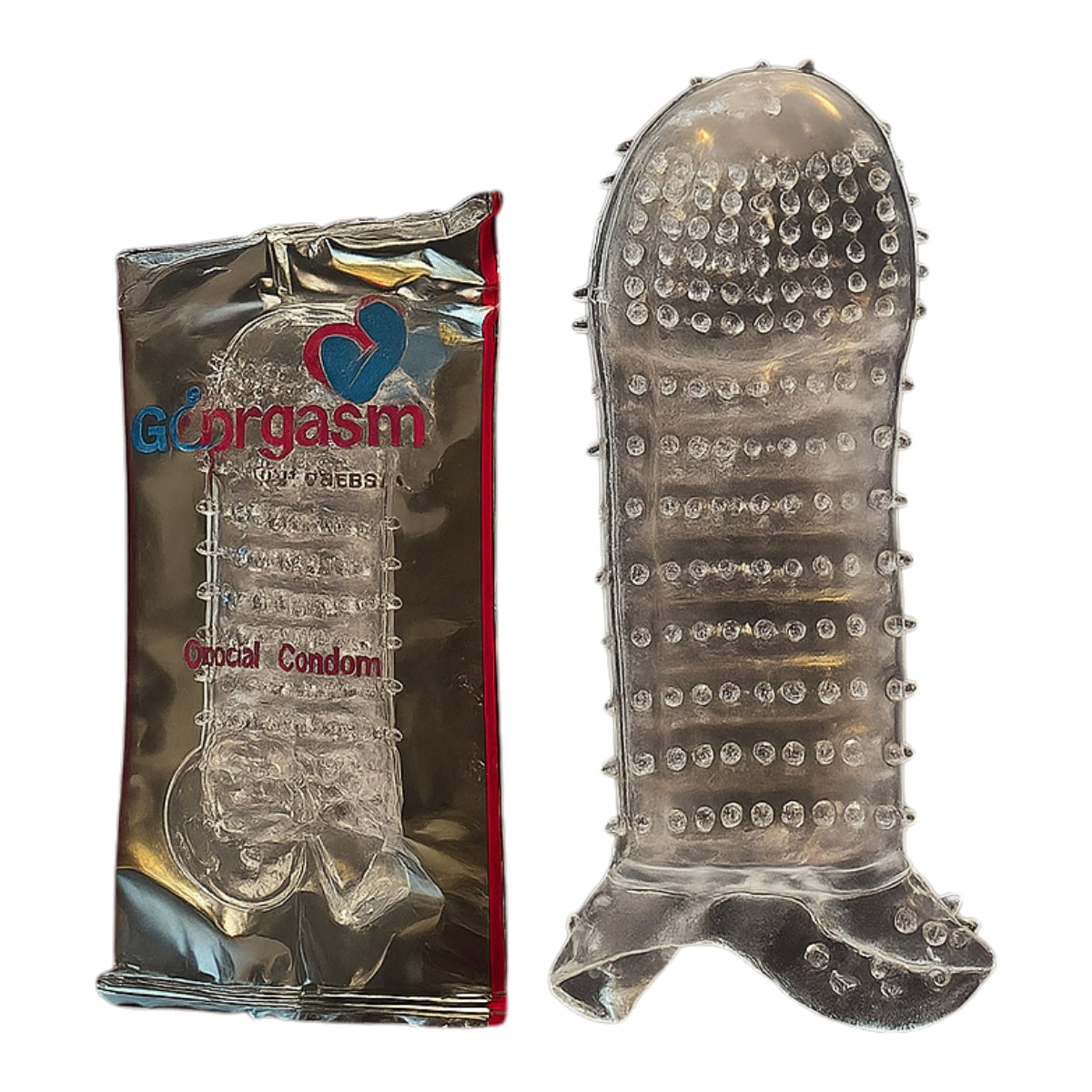 Reusable Crystal Dotted Condom Sleeve – 5 Inch Silicone Enhancer for Extra Stimulation