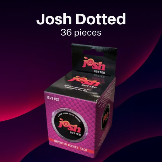 Josh Dotted Condoms – 36-Pack | Intense Pleasure | Dispenser Compatible