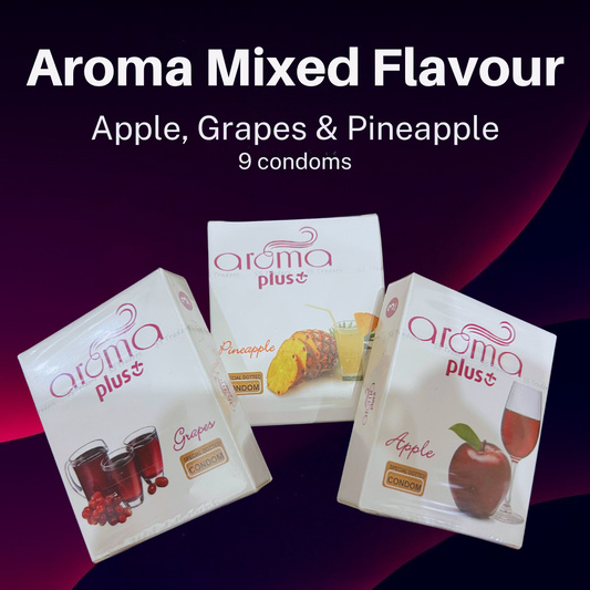 Aroma Mixed Flavoured Condoms – 9-Pack | Variety of Exciting Flavours