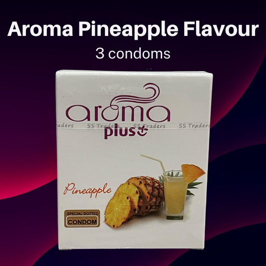Aroma Pineapple Flavoured Condoms – 3-Pack | Tropical Freshness & Protection