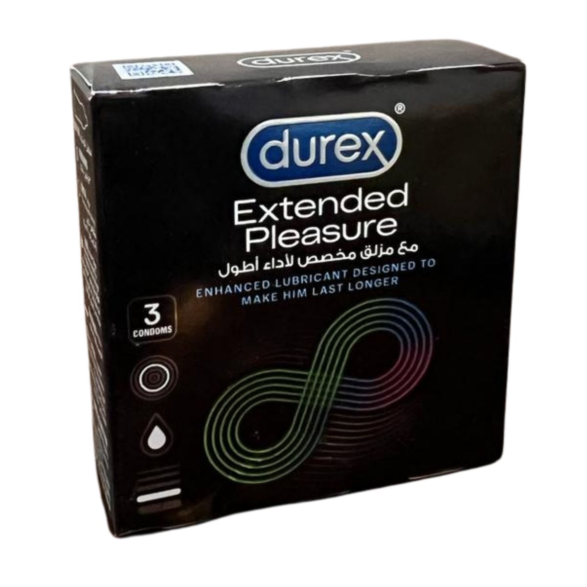Durex Extended Pleasure Condoms – 3 Pieces | With Delay Lubricant for Long-Lasting Intimacy