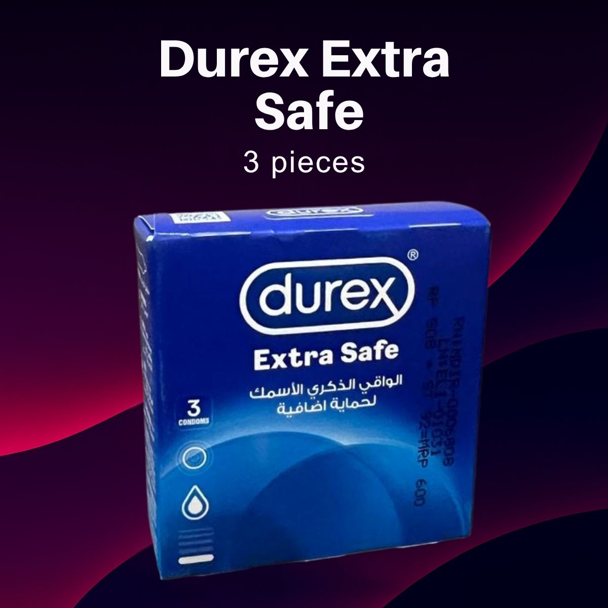 Durex Extra Safe Condoms – 3 Pieces | Thicker Protection with Extra Lubrication