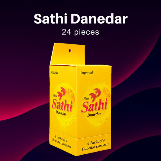 Sathi Danedar Condoms – 24 Pieces (Imported Dotted Pleasure Pack)